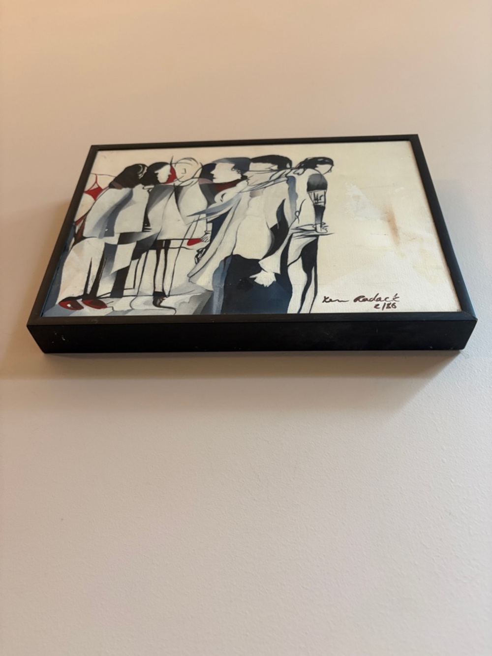 1980 Ken Radack Signed Abstract Modernist Figurative Painting Art Framed Artwork - Picture 9 of 16
